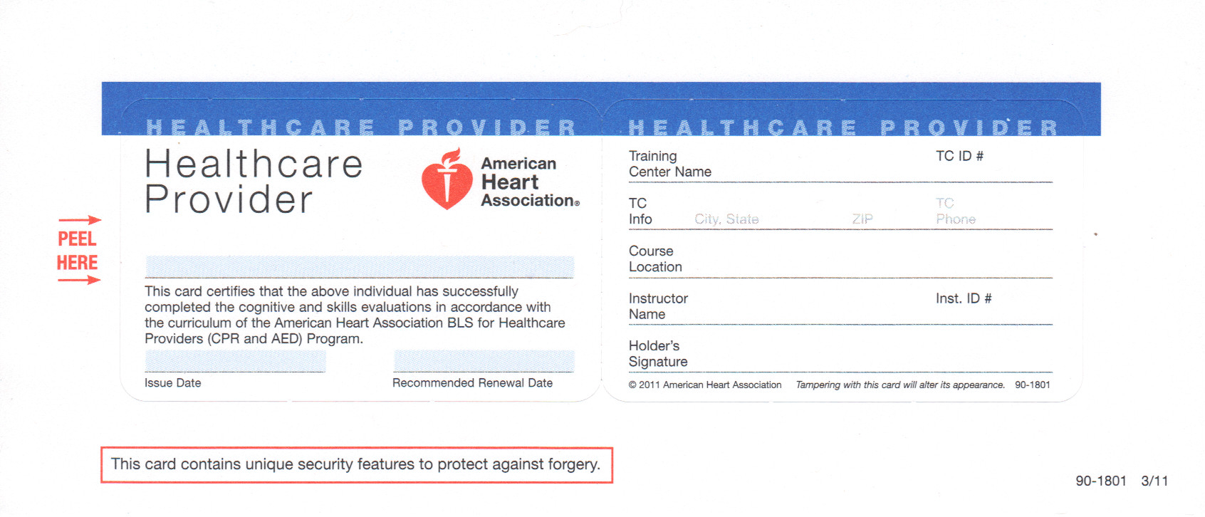 9 Best Photos Of Print Blank Cpr Card – American Heart Inside Cpr Card Template