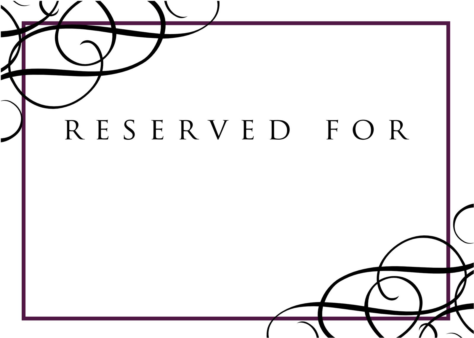 9 Best Photos Of Wedding Signage Templates – Reserved Table In Reserved Cards For Tables Templates