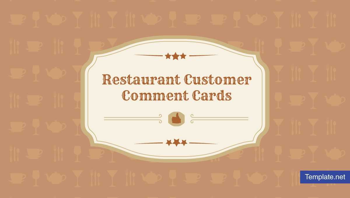 9+ Restaurant Customer Comment Card Templates & Designs Intended For Survey Card Template