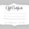 A Cute Looking Gift Certificate | Gift Certificate Template Pertaining To Gift Certificate Log Template