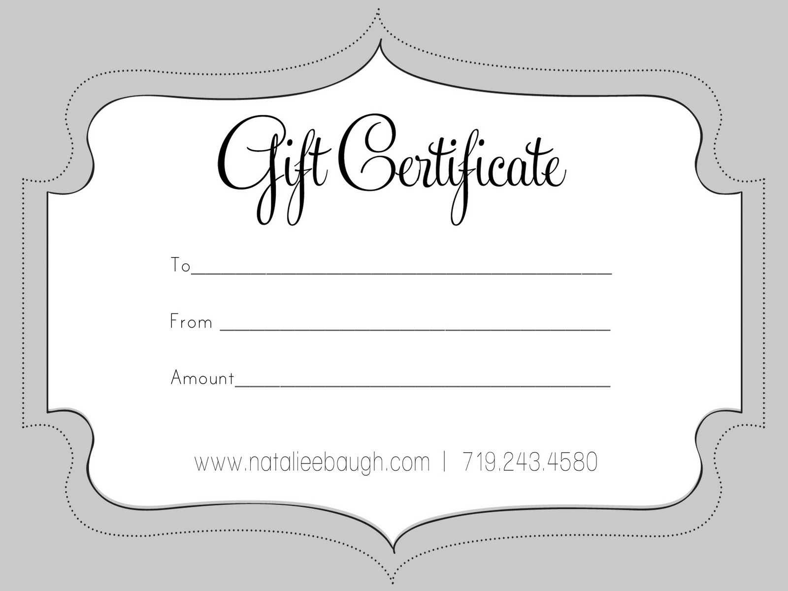 A Cute Looking Gift Certificate | Gift Certificate Template Pertaining To Gift Certificate Log Template