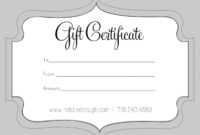 A Cute Looking Gift Certificate | Gift Certificate Template regarding Black And White Gift Certificate Template Free