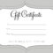 A Cute Looking Gift Certificate | Gift Certificate Template regarding Black And White Gift Certificate Template Free