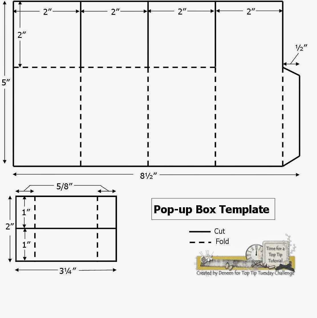 A Path Of Paper: Top Tip Tuesday Numbers Challenge And Pop With Regard To Pop Up Card Box Template