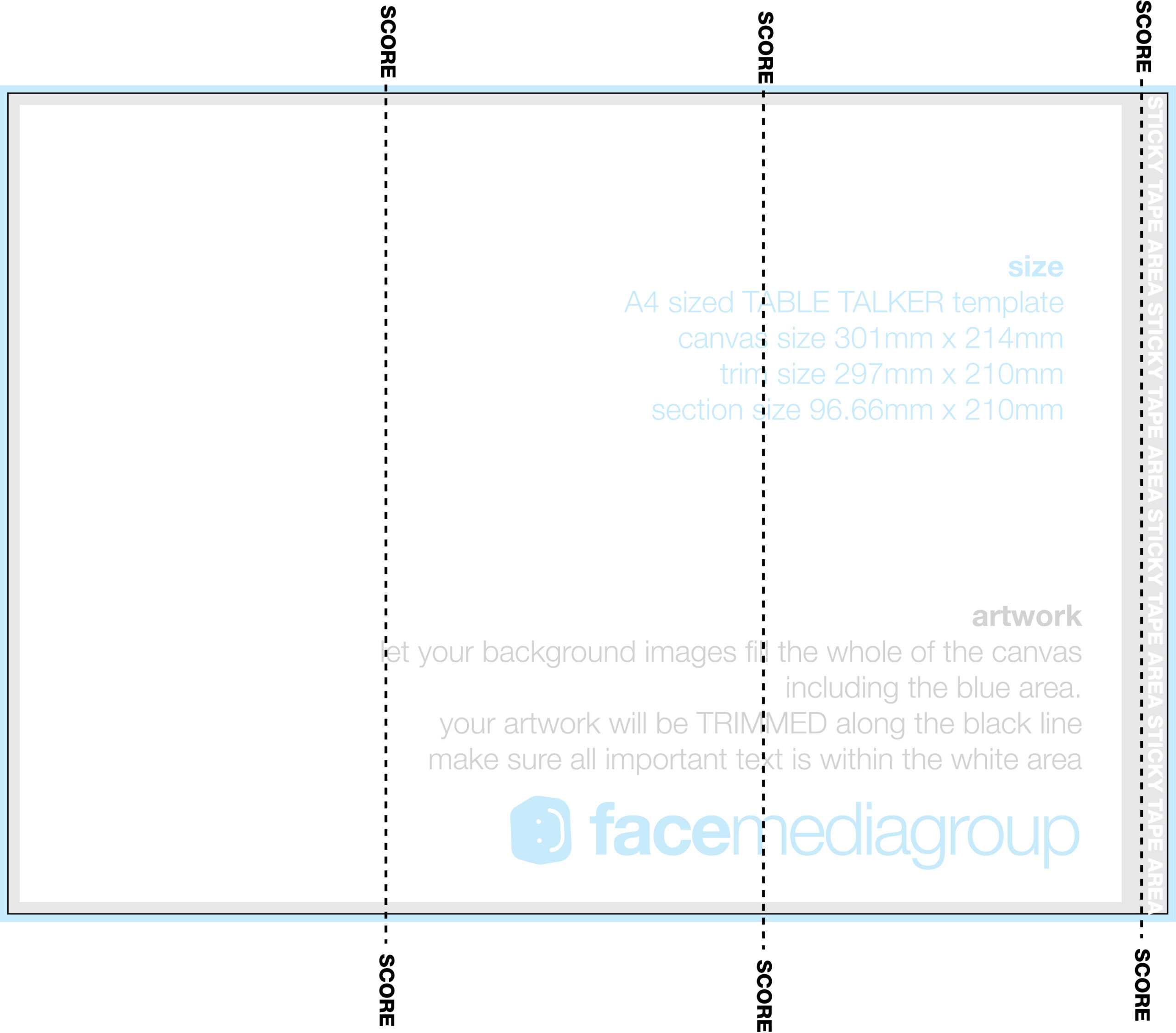 A4 Tri Fold Table Talker Template | Photo Page – Everystockphoto In Tri Fold Tent Card Template