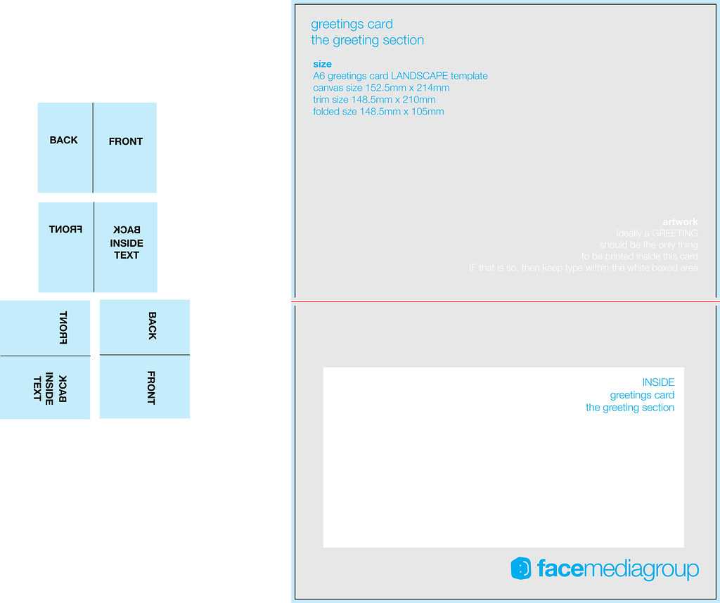 A6 Landscape Greetings Card Template – Tent Fold – Inside Inside Birthday Card Indesign Template