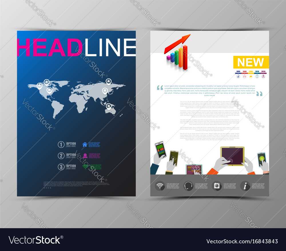 Abstract Geometric Brochure Template Map Vector Image On Vectorstock Throughout Brochure Templates Adobe Illustrator