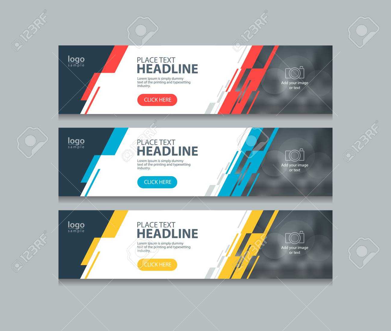Abstract Horizontal Web Banner Design Template Backgrounds With Regard To Website Banner Design Templates