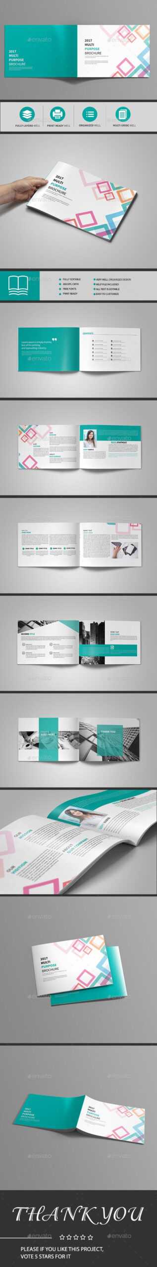 Abstract Landscape Brochure 12 Page — Indesign Template Inside 12 Page Brochure Template