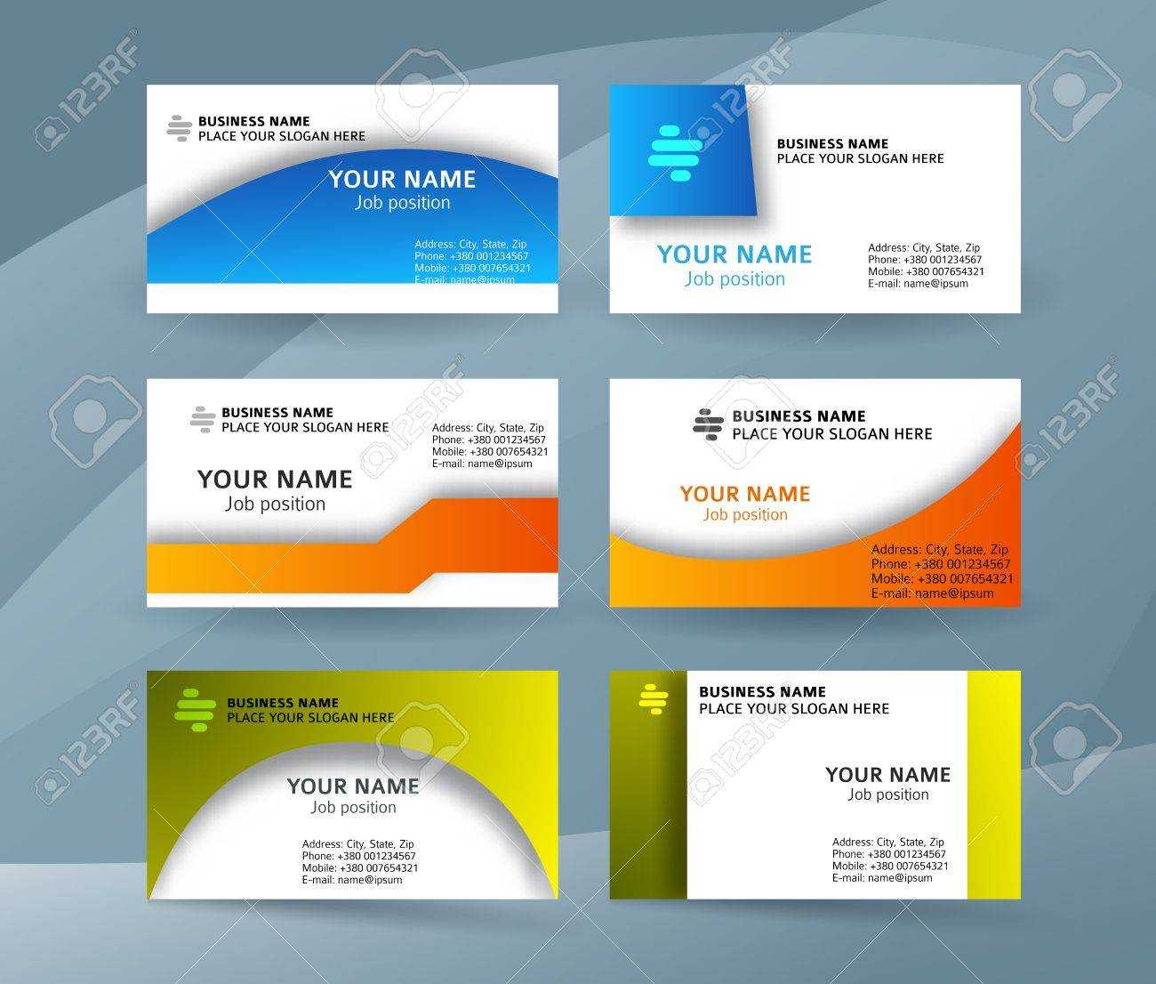 Abstract Professional And Designer Business Card Template Or.. Throughout Professional Name Card Template