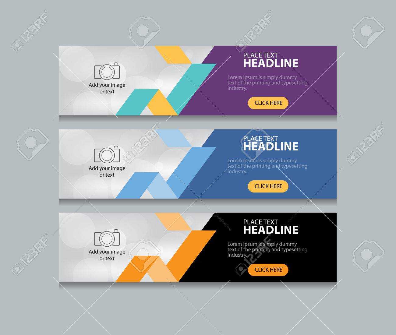 Abstract Web Banner Design Template Background With Website Banner Design Templates