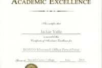 Academic Award Certificate Template with regard to Academic Award Certificate Template