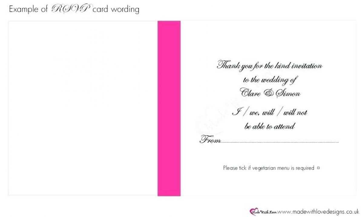 Acceptance Card Template Complete Wording Wedding Templates Within Acceptance Card Template