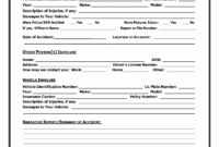 Accident Report Form Template Uk - Atlantaauctionco with regard to Vehicle Accident Report Form Template