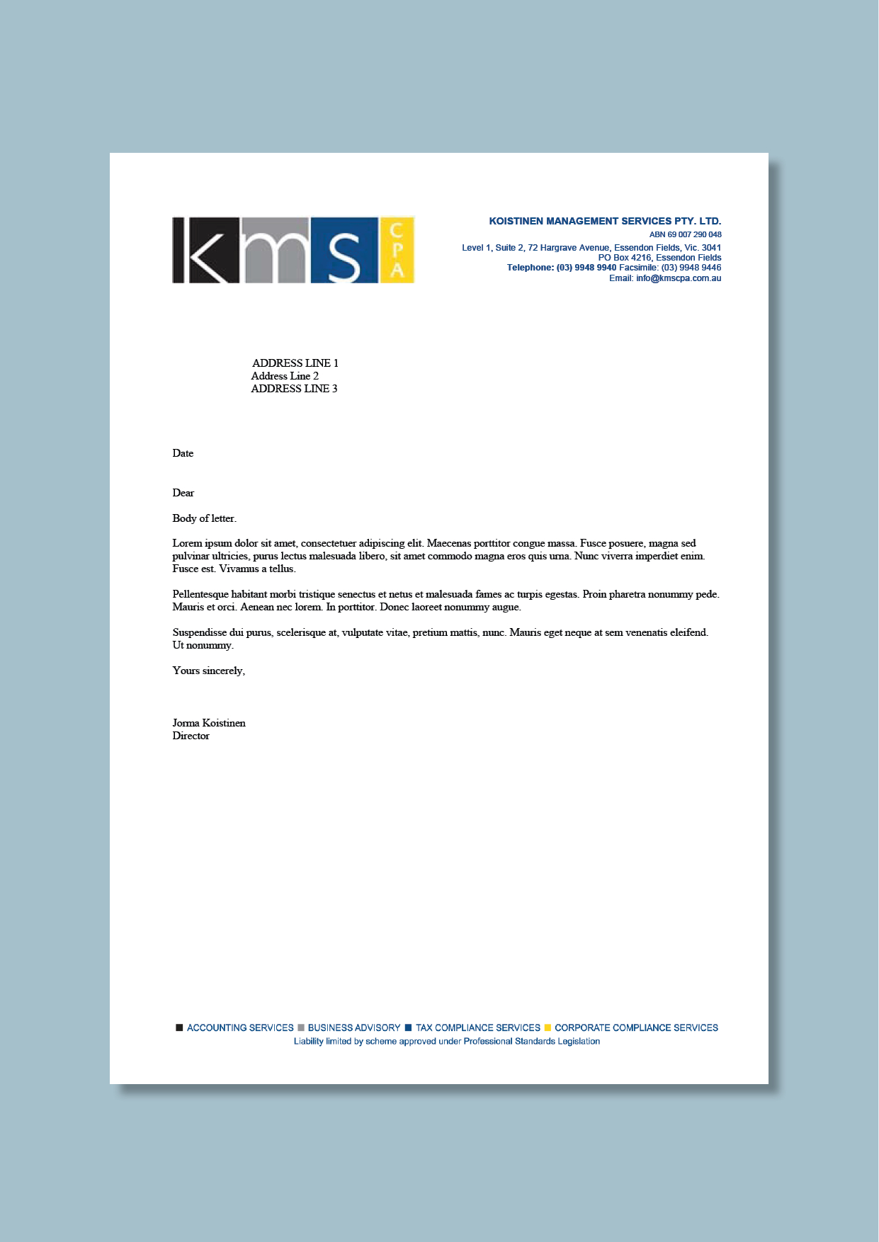 Accountancy And Management Consultancy Letterhead #cordestra Throughout Headed Letter Template Word
