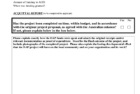 Acquittal Form - Fill Online, Printable, Fillable, Blank regarding Acquittal Report Template
