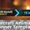 Advanced .gif Minecraft Animated Banner Template – "elegant Dazzle" For Minecraft Server Banner Template