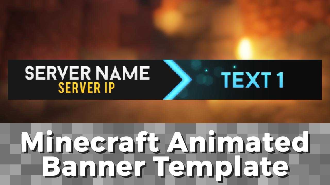 Advanced .gif Minecraft Animated Banner Template – "elegant Dazzle" For Minecraft Server Banner Template