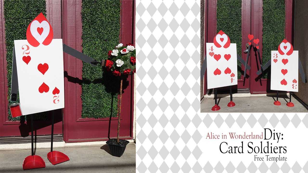 Alice In Wonderland Diy / Queen Of Heart Card Soldiers In Alice In Wonderland Card Soldiers Template