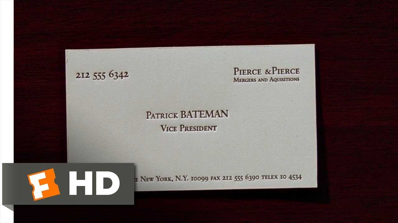 American Psycho (2/12) Movie Clip – Business Cards (2000) Hd Regarding Paul Allen Business Card Template