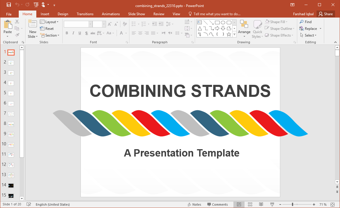 Animated Combining Strands Powerpoint Template Regarding Powerpoint Replace Template