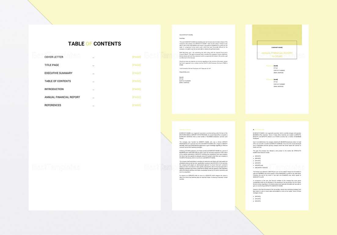 Annual Report Template In Word Google Docs Apple Pages For Word Annual Report Template