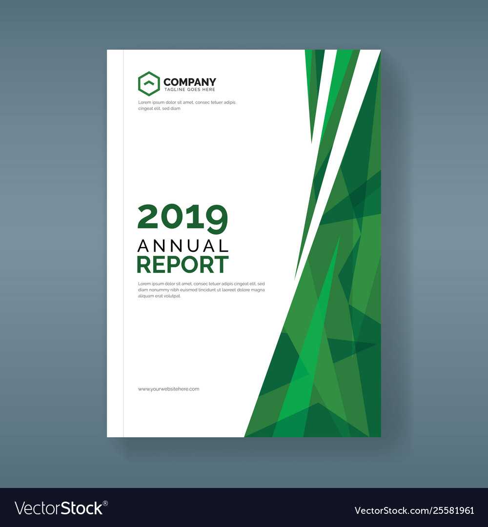 Annual Report Template With Abstract Green pertaining to Illustrator ...