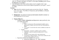 Ap Biology Formal Lab Report Format in Formal Lab Report Template