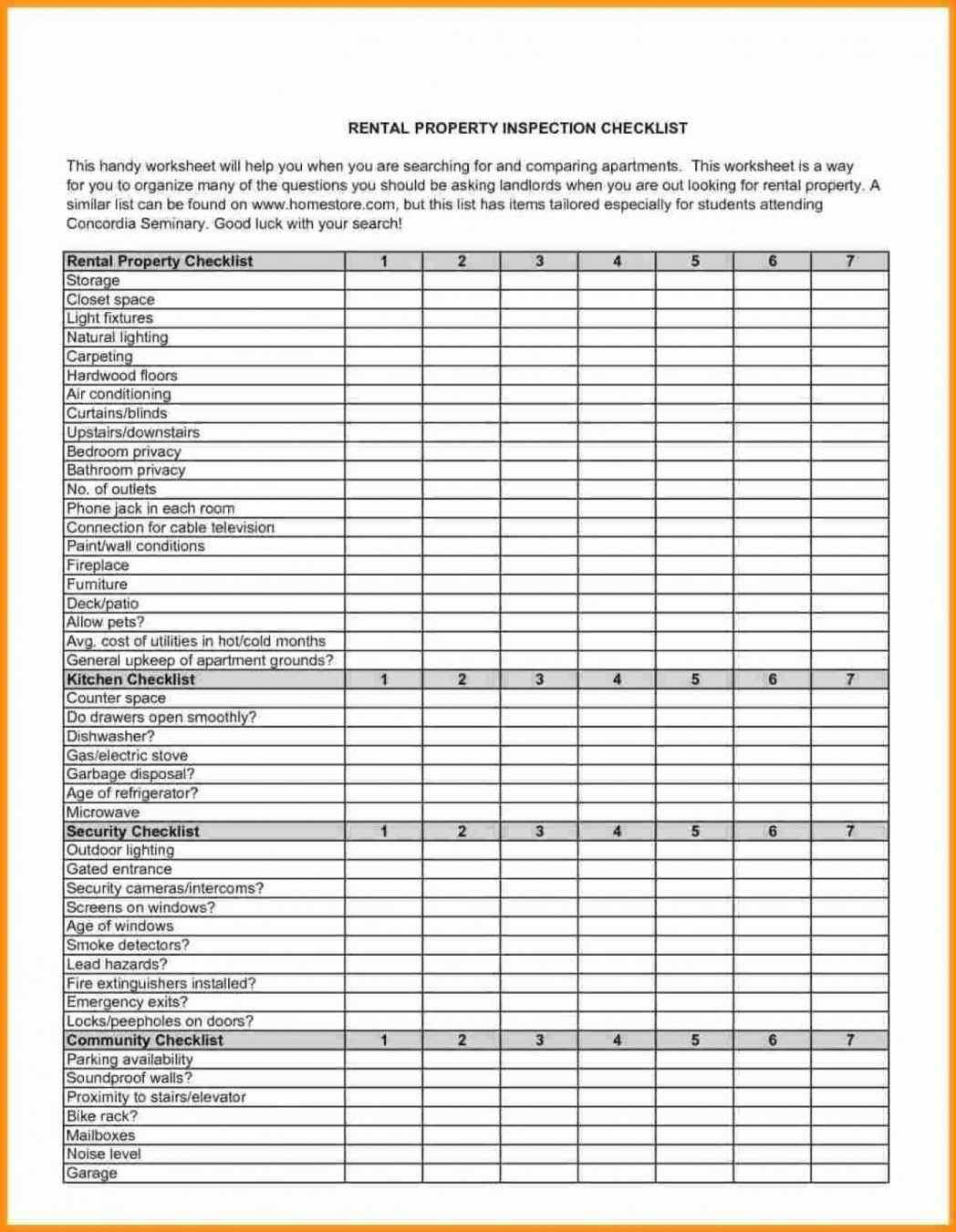 Apartment Maintenance Checklist Template Home Inspection Intended For Home Inspection Report Template Free