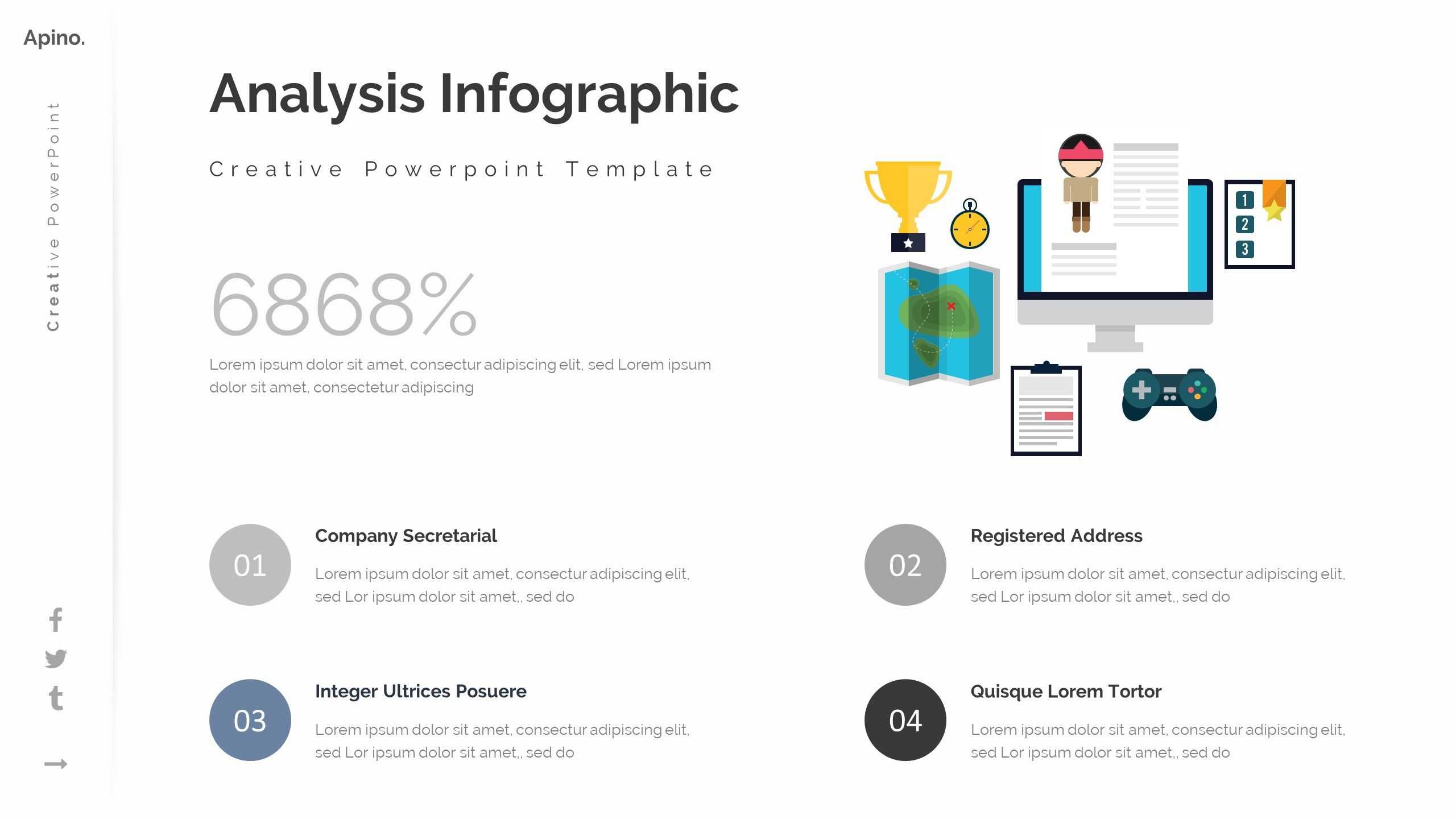 Apino Minimal Powerpoint Template General Descriptionno Intended For Powerpoint Template Resolution