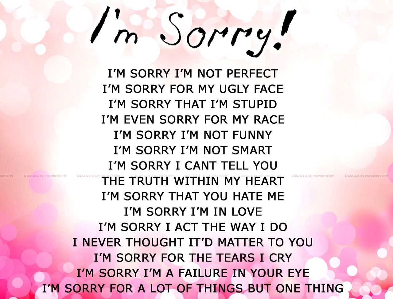 Apology Card Templates | 10+ Free Printable Word & Pdf With Sorry Card Template