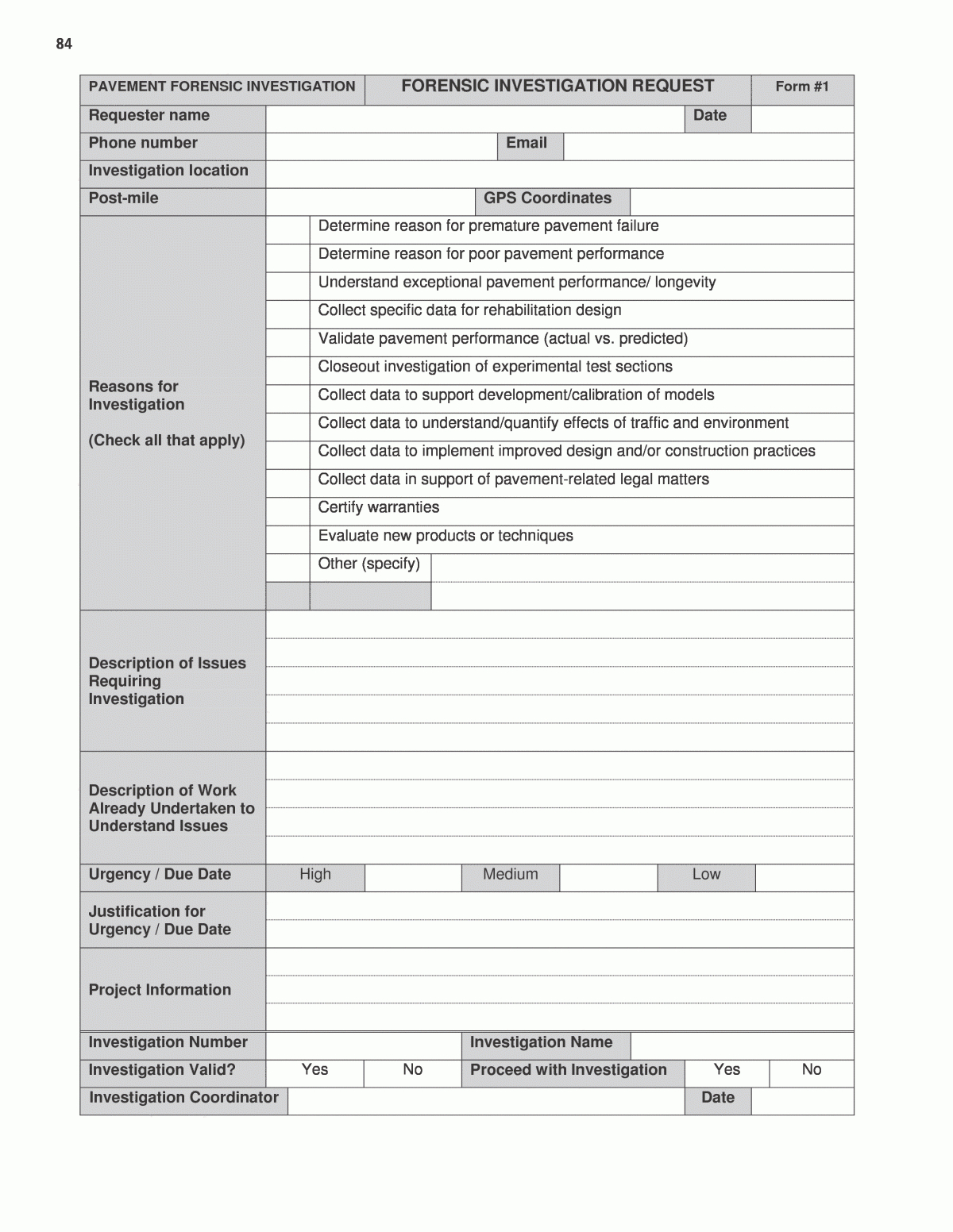 Appendix C – Example Forms | Guide For Conducting Forensic Pertaining To Forensic Report Template