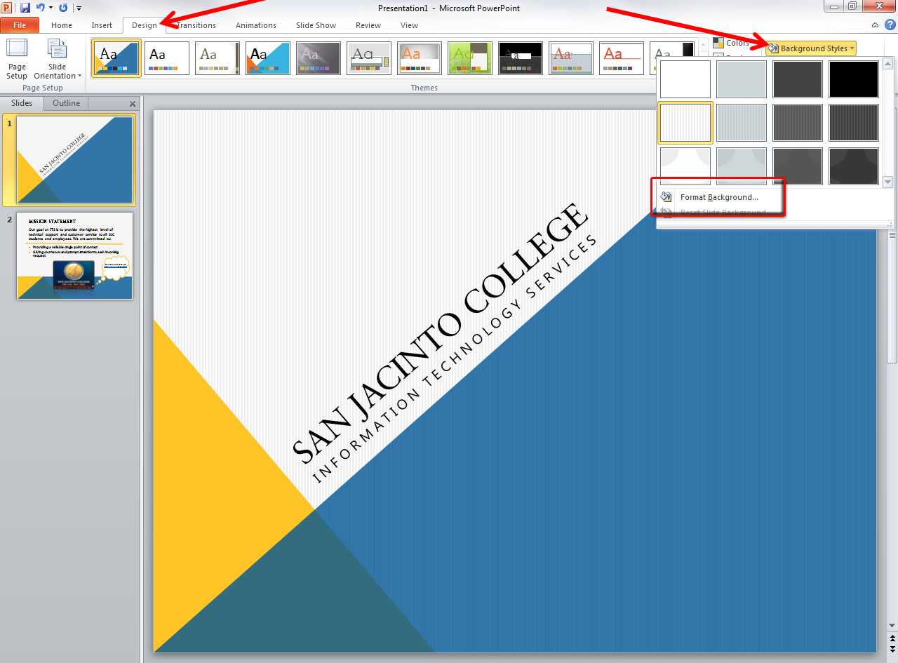 Applying And Modifying Themes In Powerpoint 2010 In How To Change Powerpoint Template