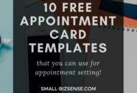Appointment Card Template: 10 Free Resources For Small inside Medical Appointment Card Template Free