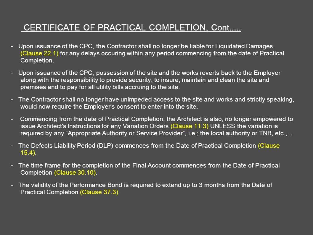 Architect's Certification Under The Pam Contract 2006 Regarding Practical Completion Certificate Template Jct