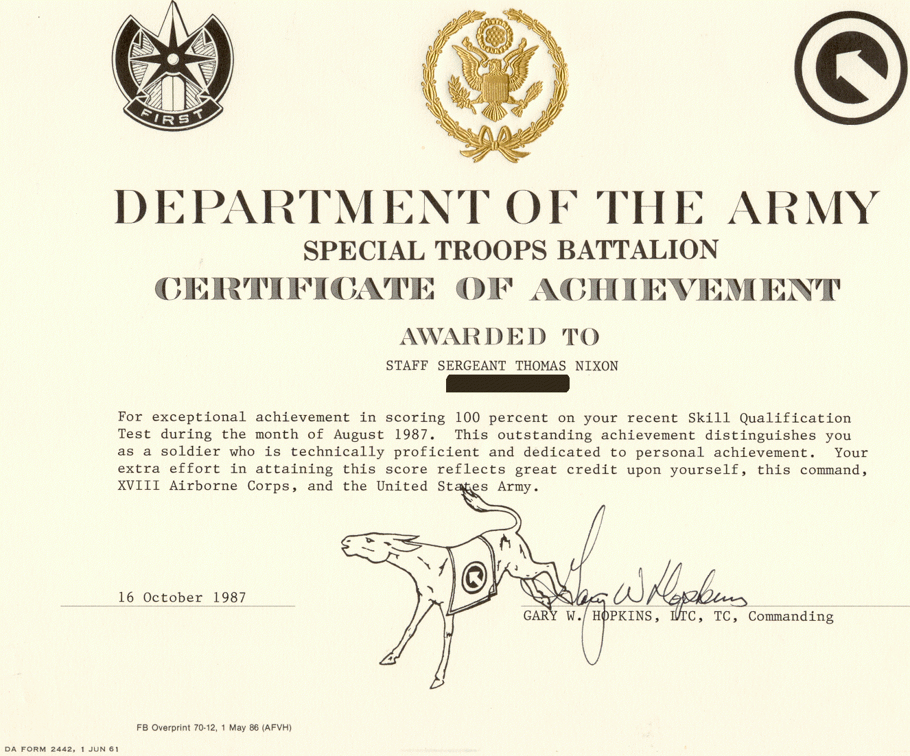 Army Certificate Of Achievement Template Throughout Army Good Conduct Medal Certificate Template