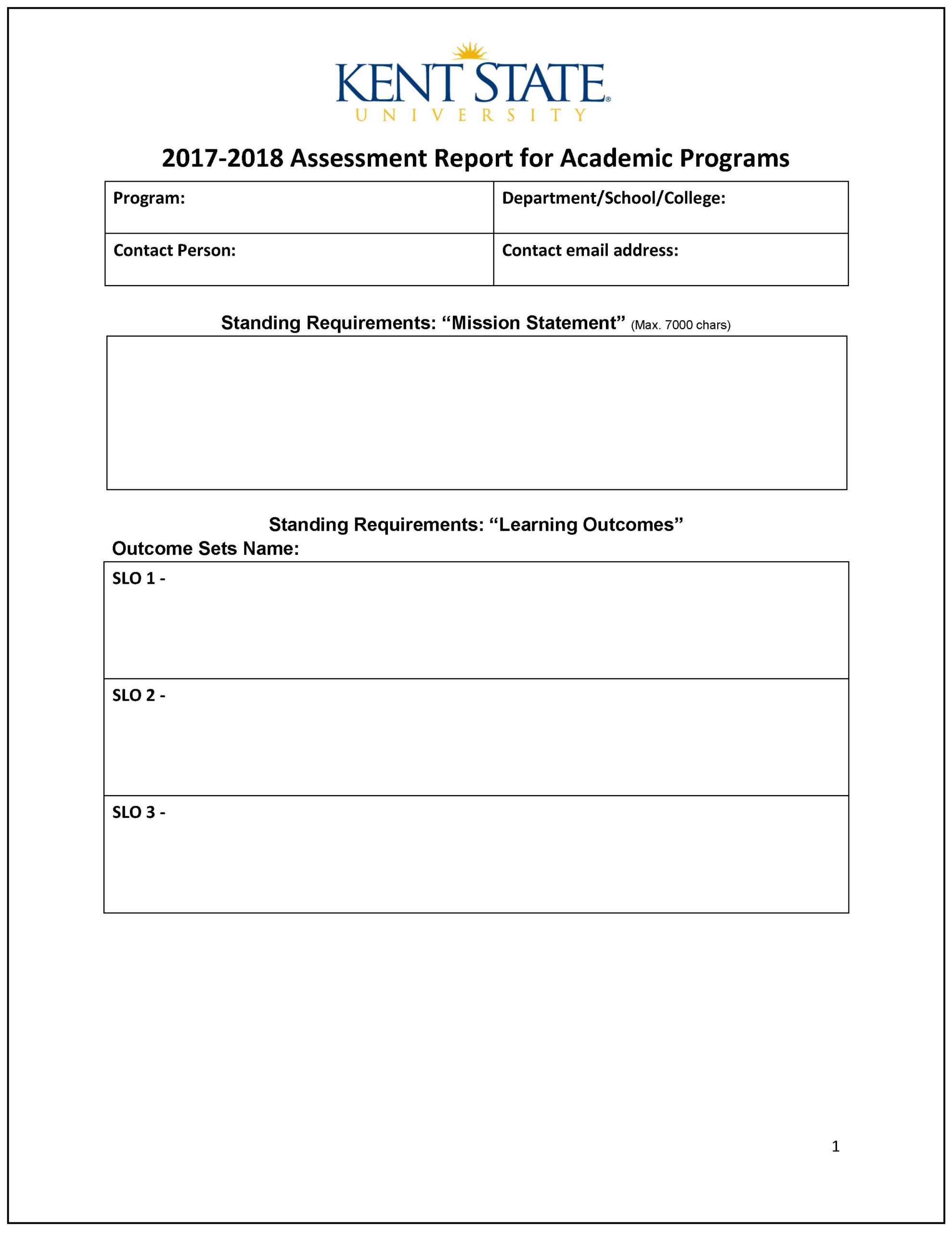 Assessment Report – Word Template | Accreditation Within Word Document Report Templates
