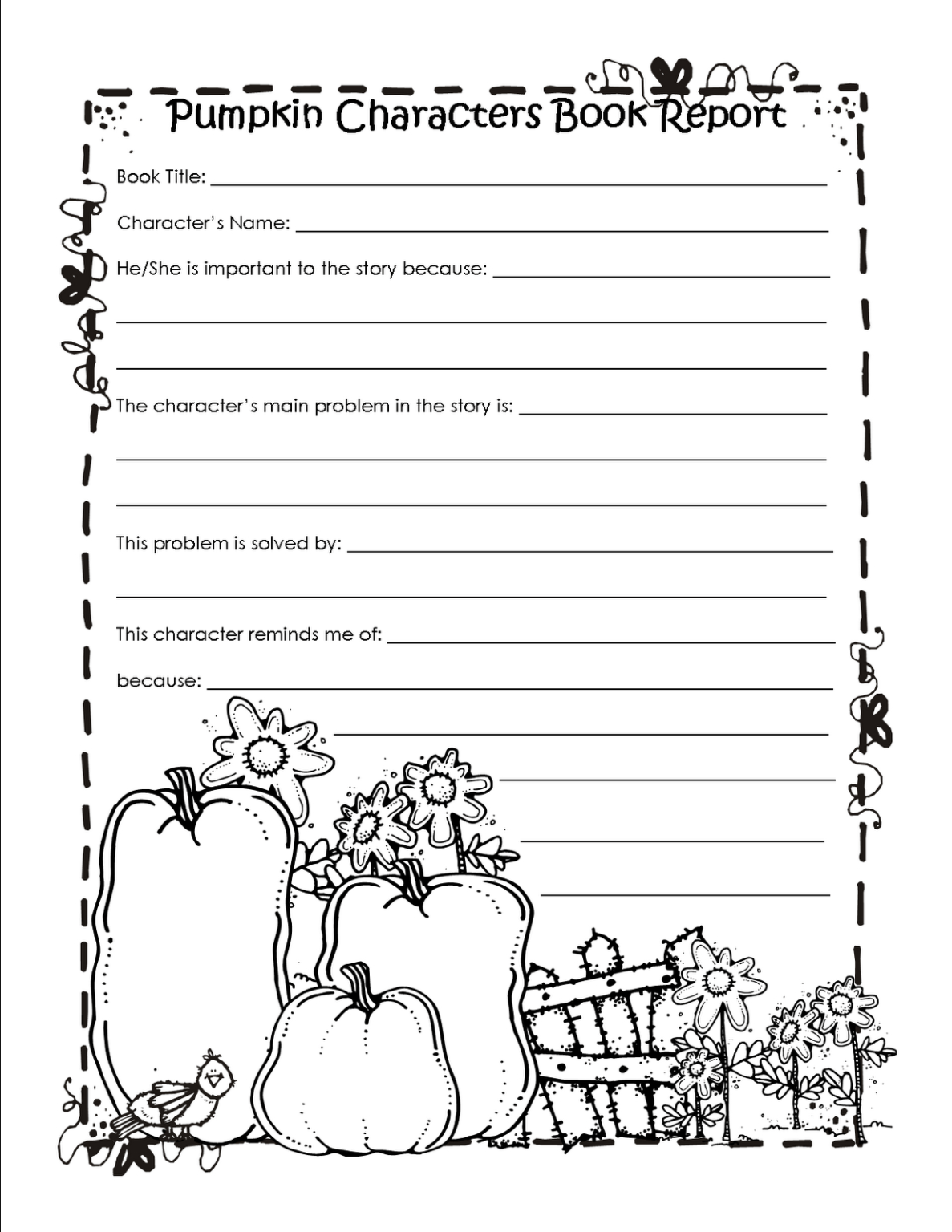 Story Skeleton Book Report Template