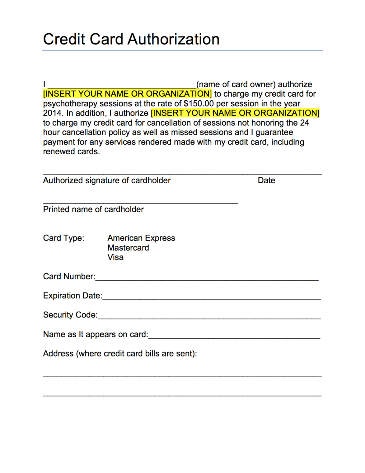 Authorization Form Template Example Mughals (Free Credit Intended For Credit Card Payment Slip Template