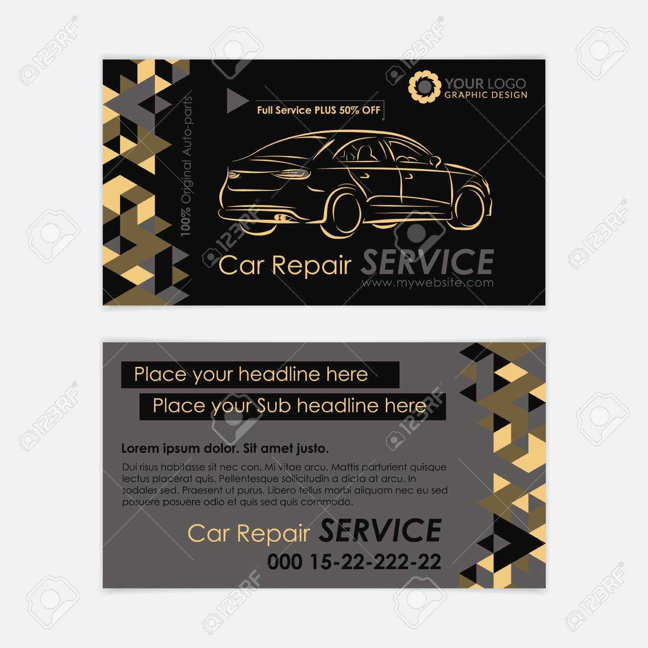 Automotive Service Business Card Template. Car Diagnostics And.. For Automotive Business Card Templates