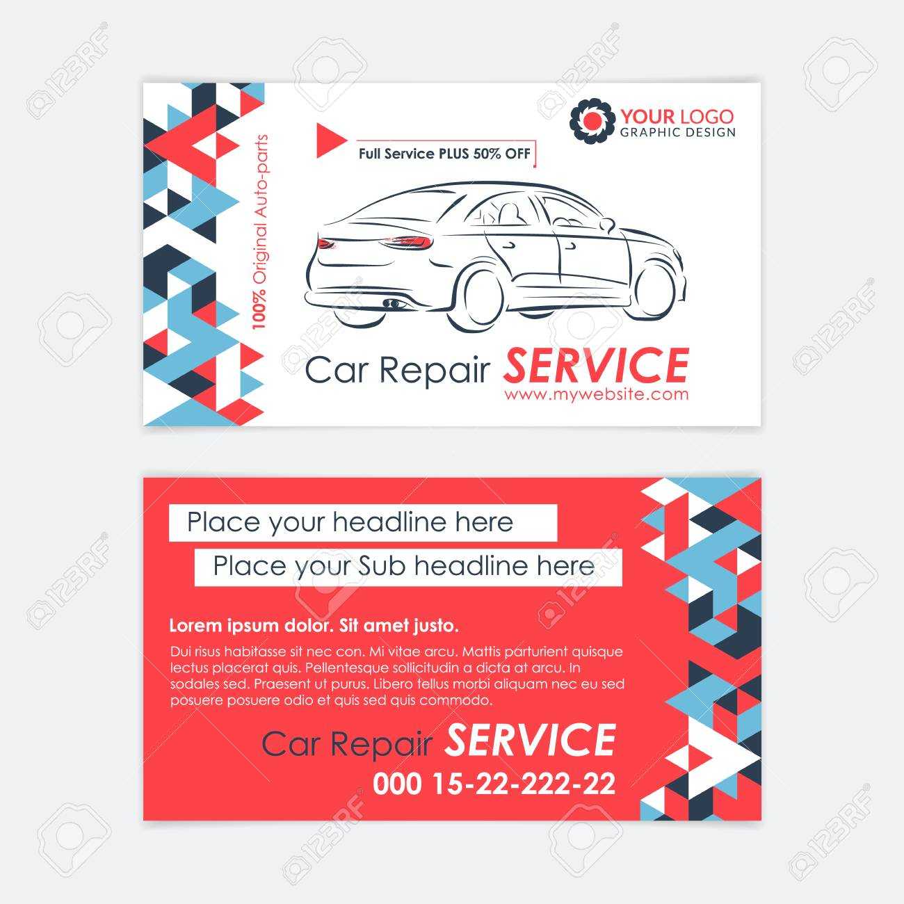 Automotive Service Business Card Template. Car Diagnostics And.. Throughout Transport Business Cards Templates Free