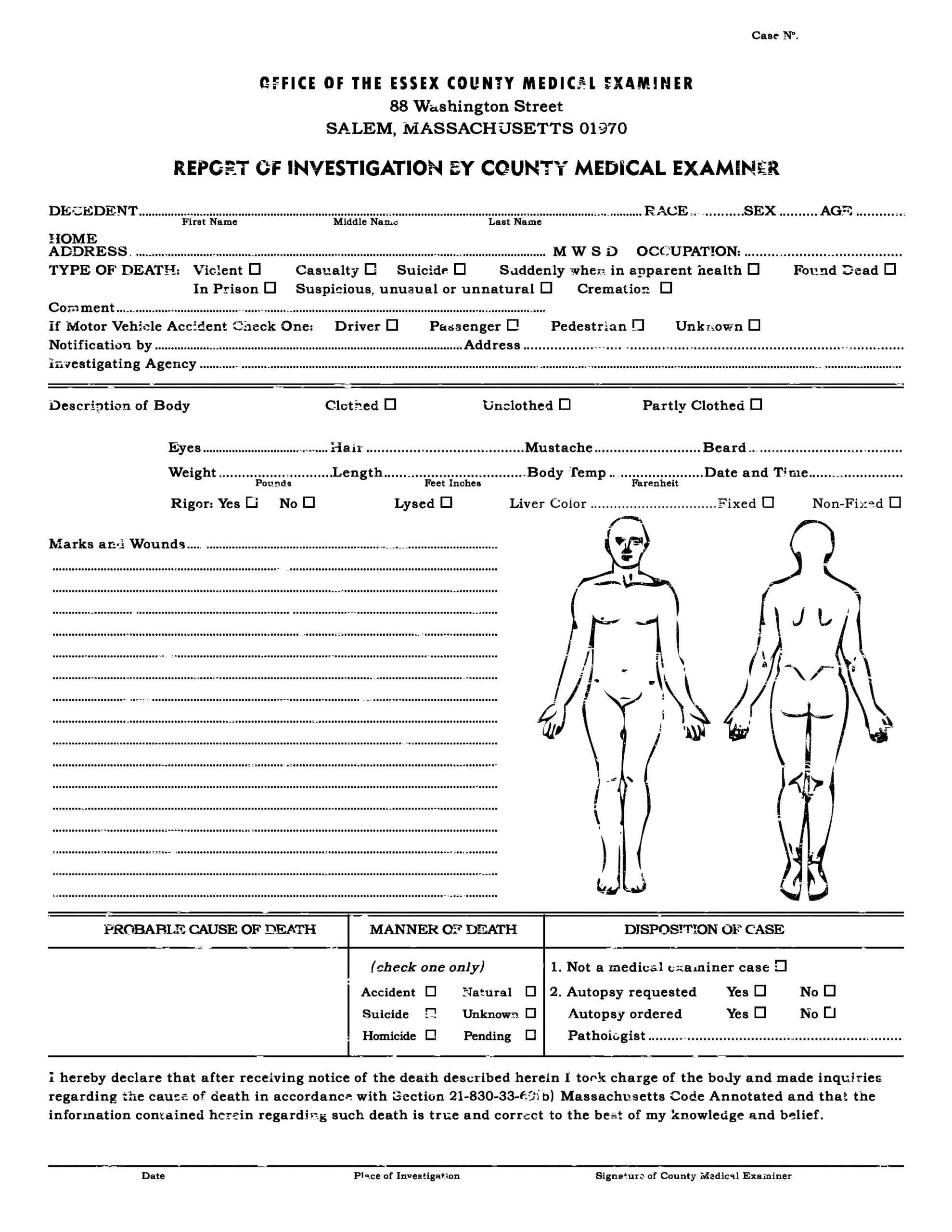 Autopsy Report Template – Atlantaauctionco With Blank Autopsy Report Template