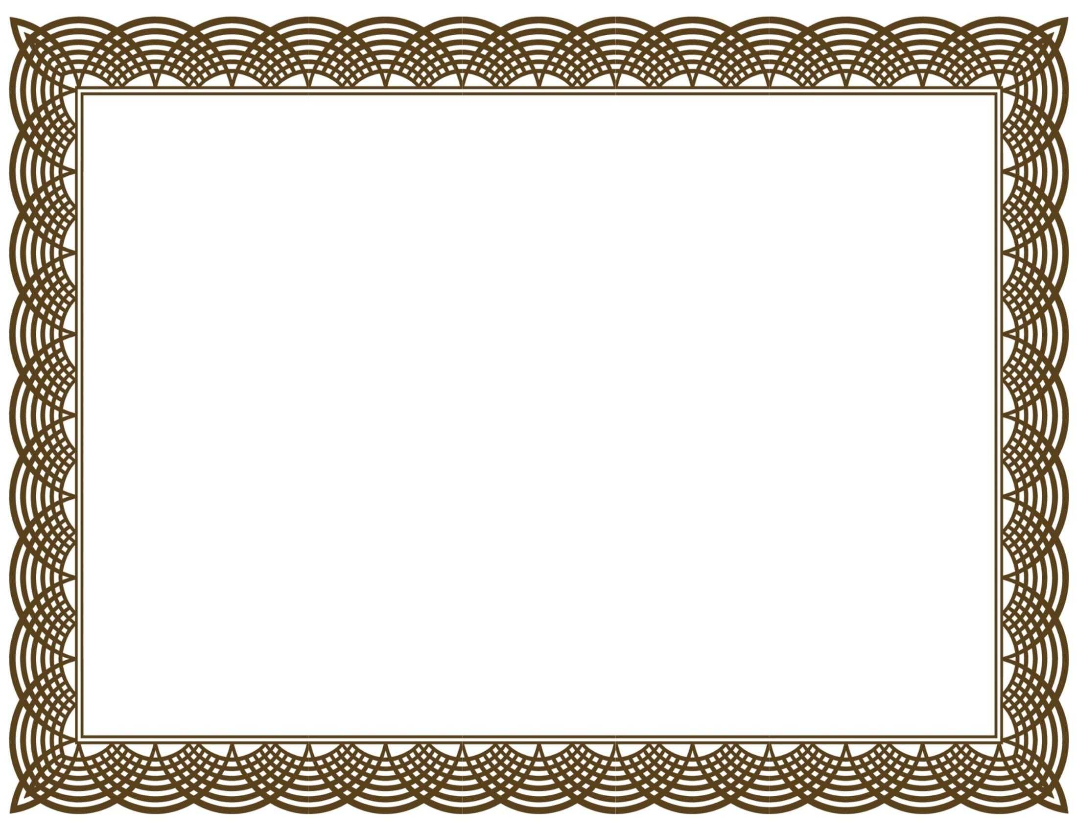 Award Certificate Border Template