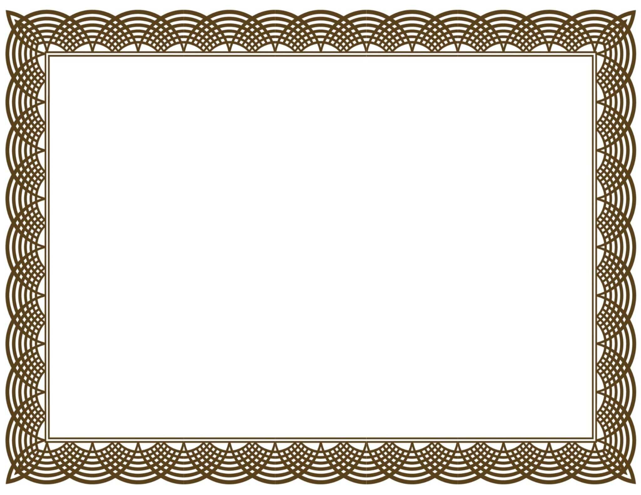 Free Printable Certificate Border Templates