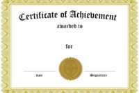 Award Certificate Template Certificate Templates Best Free pertaining to Certificate Of Accomplishment Template Free