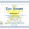 Award Certificate Template Free Fresh Star Awards Burlington For Star Award Certificate Template