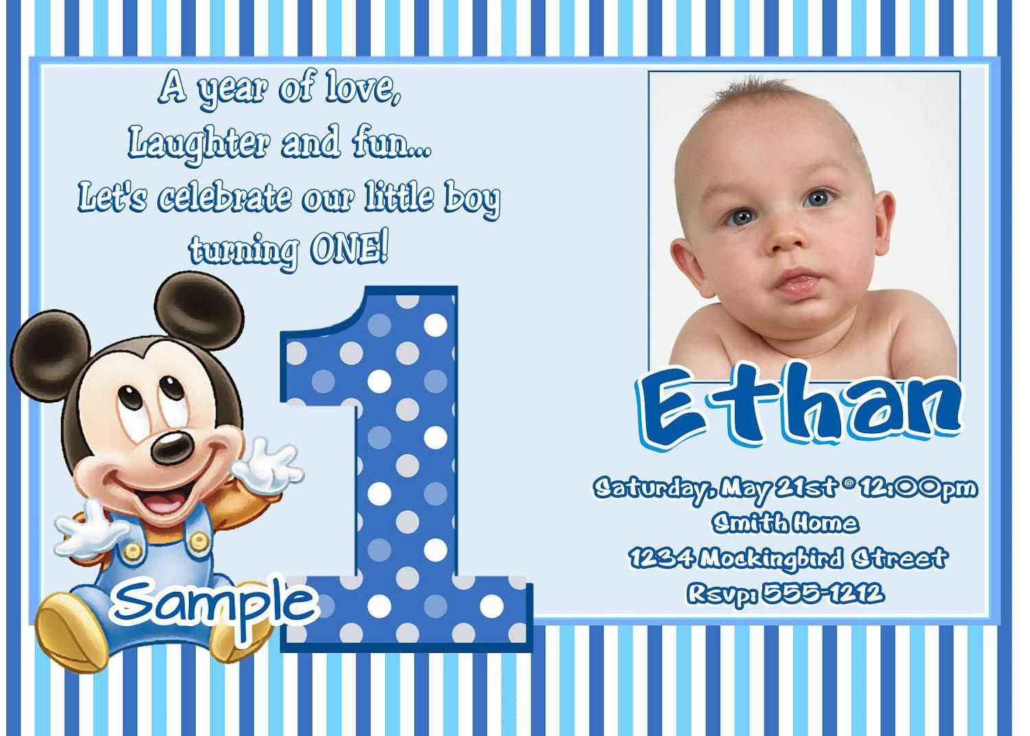 Awesome Best First Birthday Invitation Wording Designs In Throughout First Birthday Invitation Card Template
