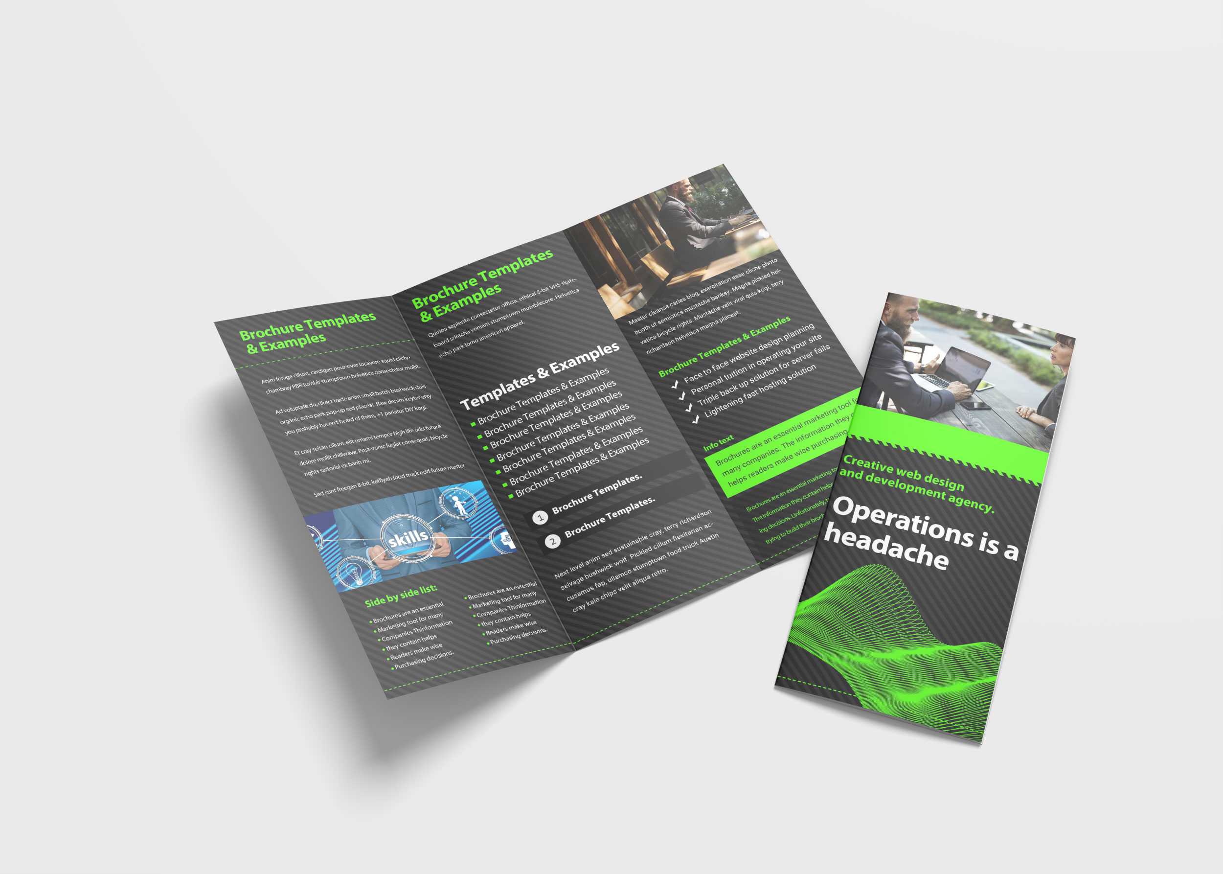 Awesome Business Tri Fold Brochure Design Template | 99Effects Regarding Pop Up Brochure Template