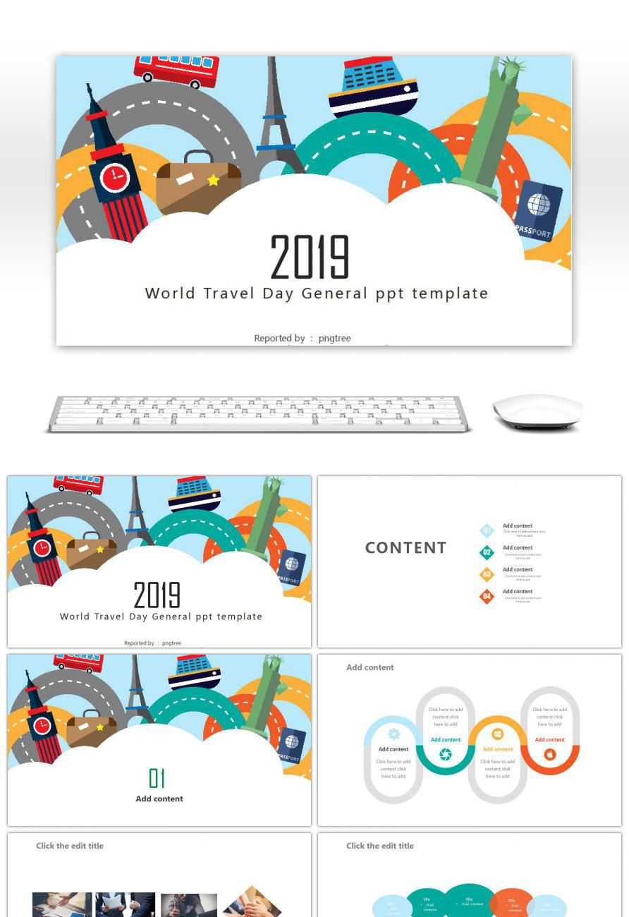 Awesome Cartoon Creative World Travel Day General Ppt For Powerpoint Templates Tourism