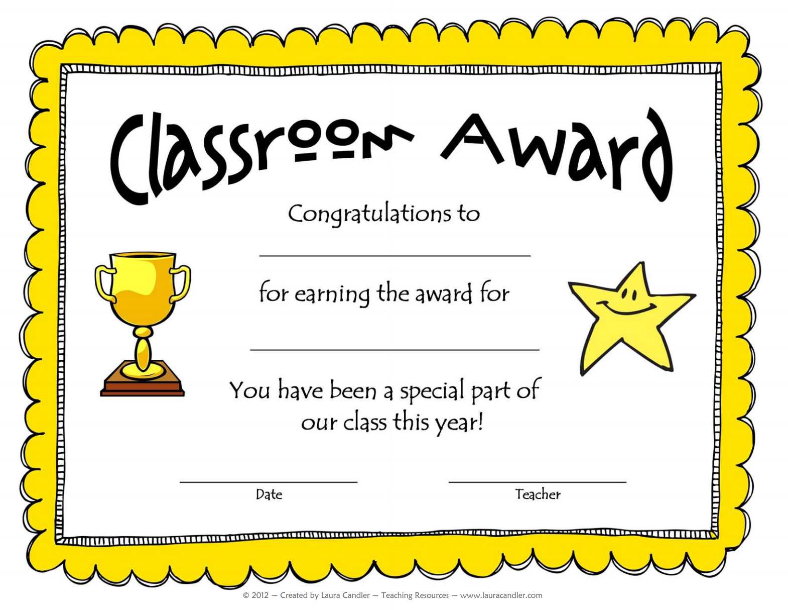 Awesome Collection For Classroom Certificates Templates Regarding Classroom Certificates Templates
